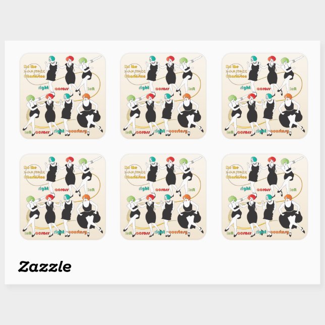 Stickers Mah Jongg Charleston Dancers (Feuille)