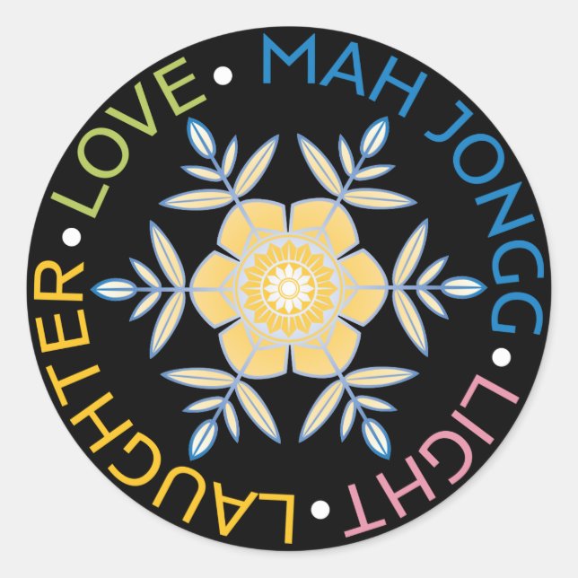 Stickers Mah Jongg Snowflakes (Devant)