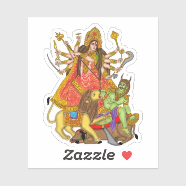 Stickers Mahishasur Mardini Durga (Feuille)