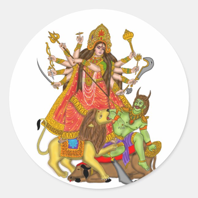Stickers Mahishasur Mardini Durga (Devant)