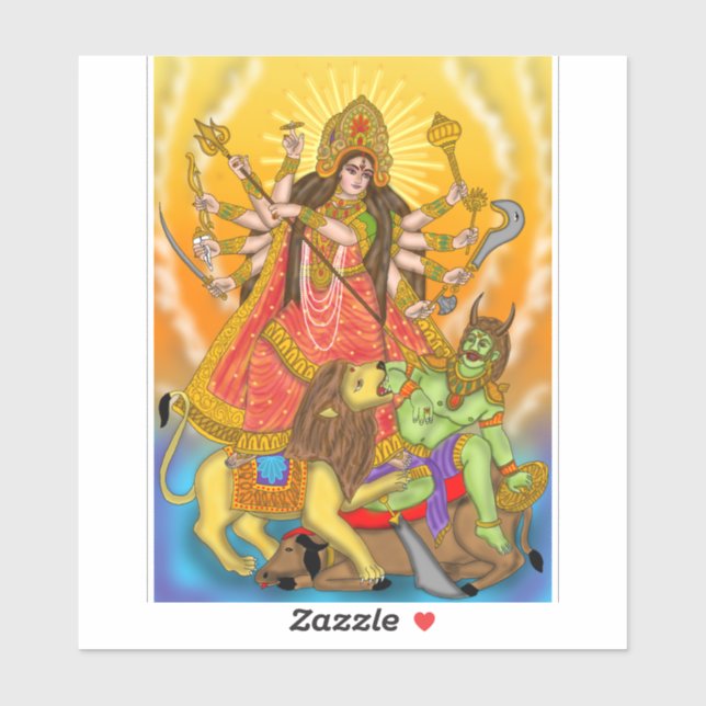 Stickers Mahishasur Mardini Durga (Feuille)