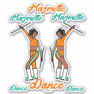 Stickers Majorette (Aqua Orange 2)