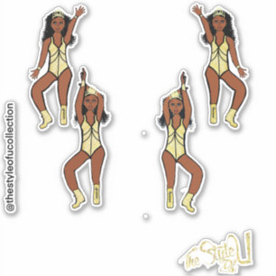 Stickers Majorette / Danseuse Couronne d'or n° 1