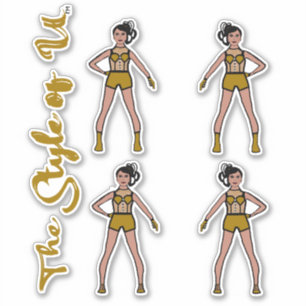 Stickers Majorette / Danseuse Golden Pine 2
