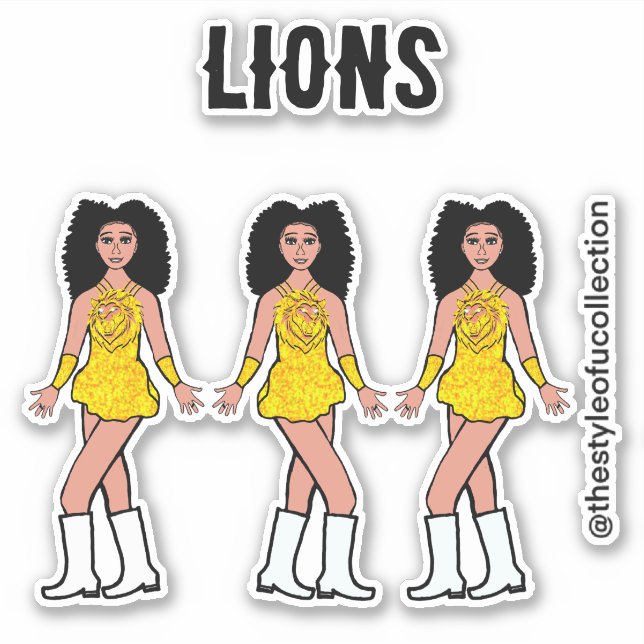 Stickers Majorette / Danseuse Lion D'Or B (Devant)
