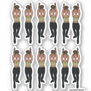 Stickers Majorette / Danseuse Mint Noir