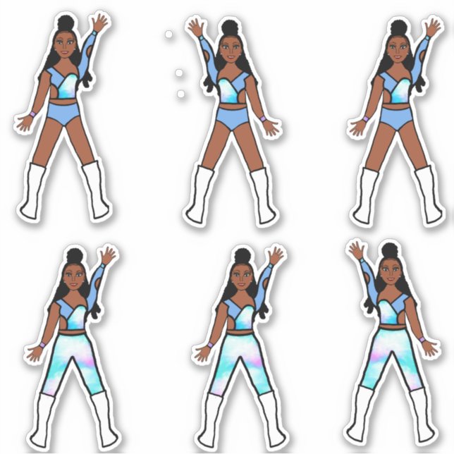 Stickers Majorette / Danseuse Oceanside (Devant)