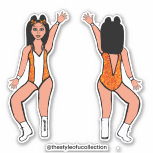 Stickers Majorette / Danseuse Orange Spark #2