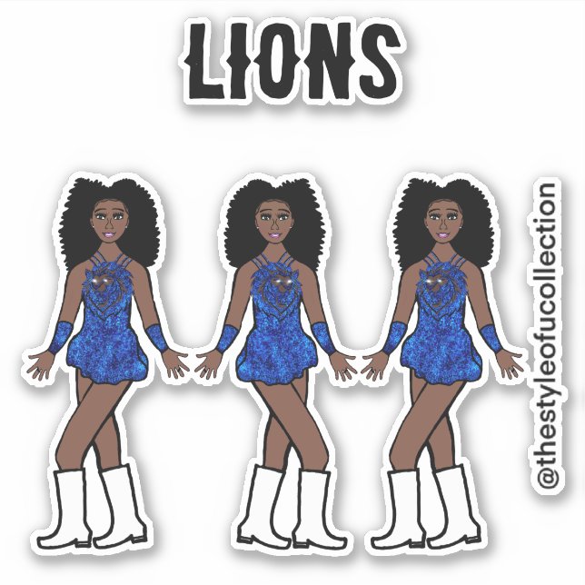 Stickers Majorette / Danseuse Sapphire Lion A (Devant)