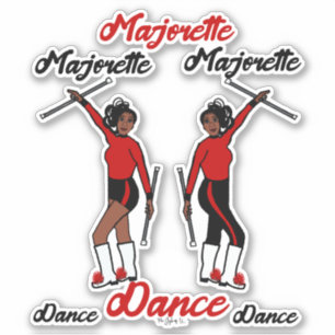 Stickers Majorette (Rouge noir 2)
