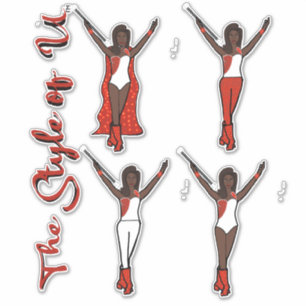 Stickers Majorette Sparkle (Feu)