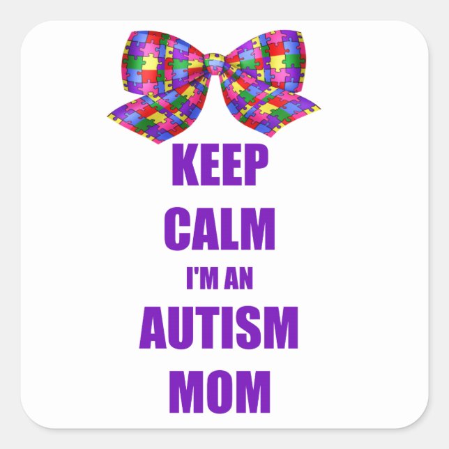 Stickers Maman Autisme Calme (Devant)