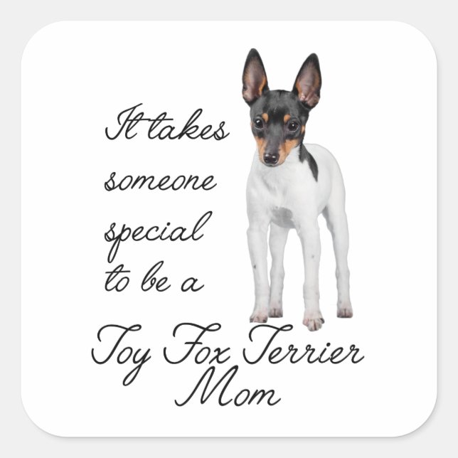 Stickers maman Toy Fox Terrier (Devant)