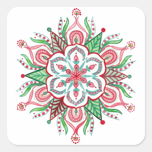 Stickers Mandala de Noël (Devant)