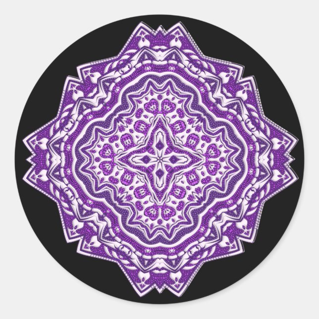 stickers mandala violet (Devant)