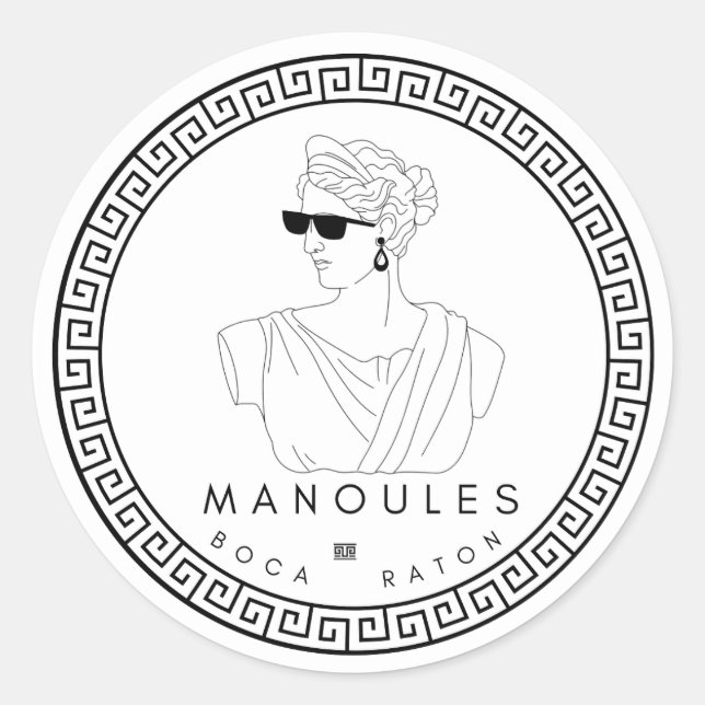 Stickers Manoules Round 3" - Feuille de 6 (Devant)