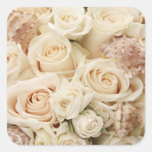 Stickers Mariage à enveloppe rose blanche
