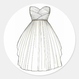 Stickers Mariage blanc robe mariée mariée