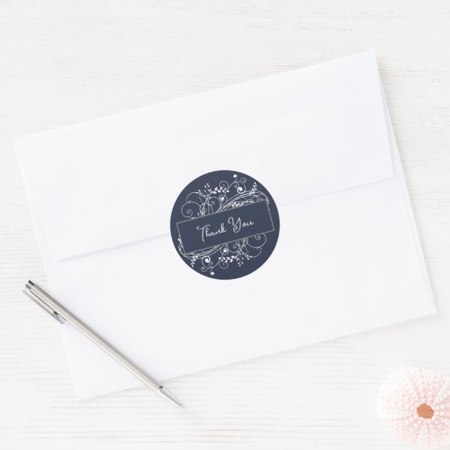 Stickers Mariage bleu marine (Enveloppe)