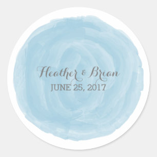 Stickers mariage bleu-rond