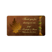 Stickers Mariage Chanson d'automne Favor