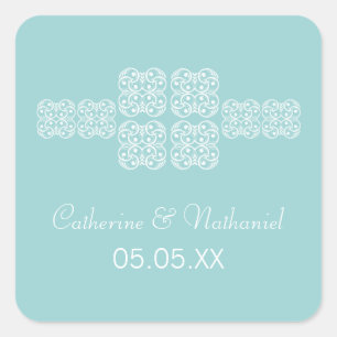 Stickers Mariage Chic Aqua Bohemian