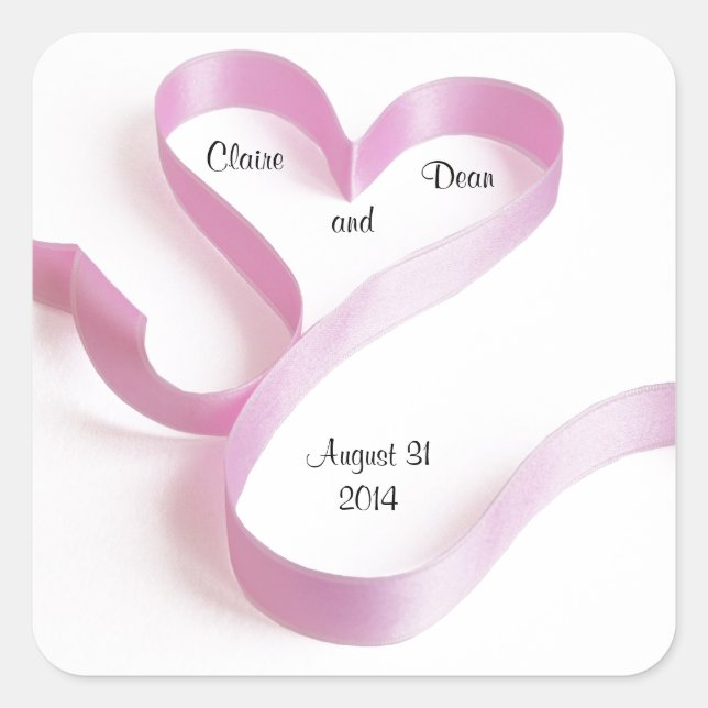 Stickers Mariage Coeur Sceller Modèle (Devant)