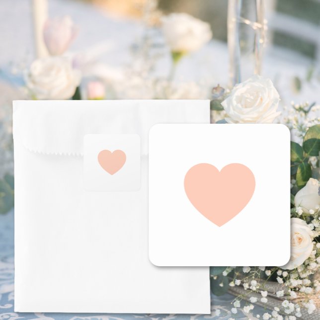 Stickers Mariage Coeur Simple (Cute Simple Heart Wedding Stickers)