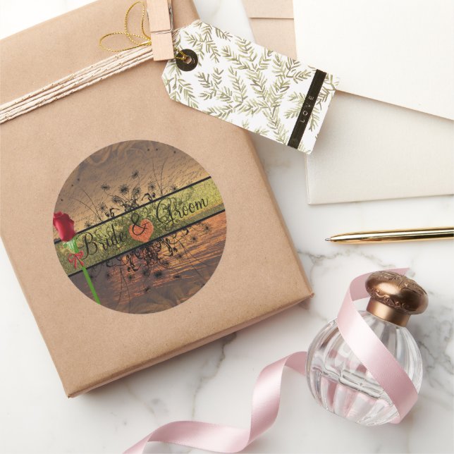 Stickers Mariage coucher de soleil élégant (Cadeaux)