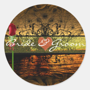 Stickers Mariage coucher de soleil élégant