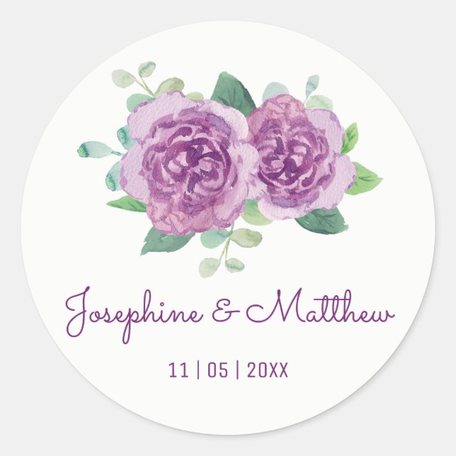 Stickers Mariage couleur Rose violet (Devant)