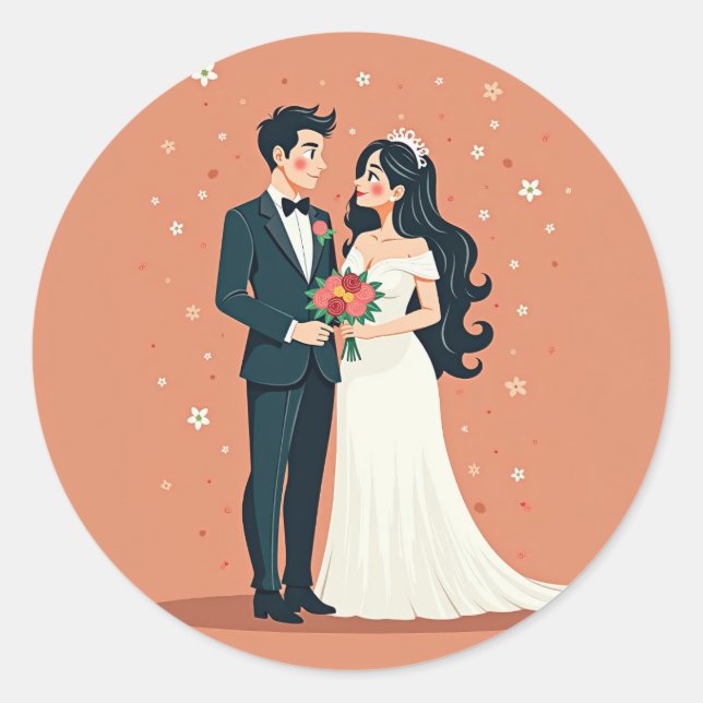 Stickers mariage Couple Romance (Devant)