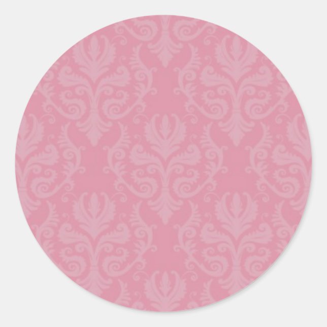 Stickers Mariage damassé rose (Devant)
