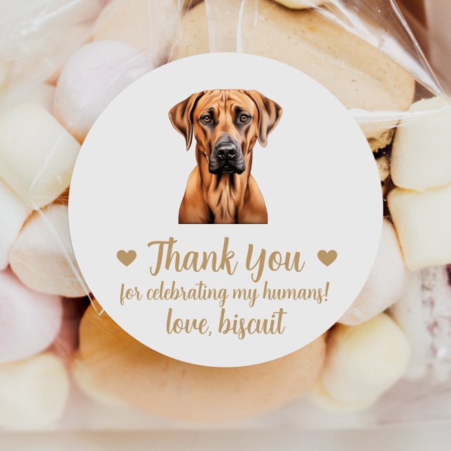 Stickers Mariage de Chien Rhodesian Ridgeback Favo (Créateur téléchargé)