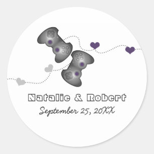 Stickers Mariage de Géojoueurs (Argent/Violet)