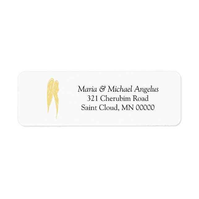 Stickers Mariage des ailes des anges Étiquettes In (Devant)