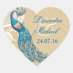 Stickers Mariage Elégance Dentelle Peacock