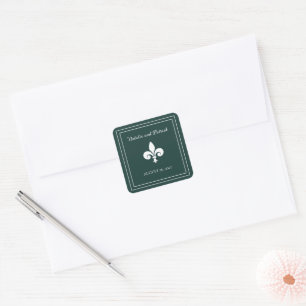 Stickers Mariage Emerald Green Fleur de Lis