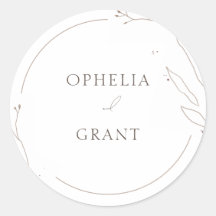 Stickers Mariage en herbe sauvage simple Merci