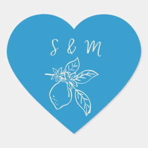 Stickers Mariage Favoris Au Citron Dessiné À La Ma