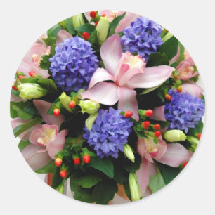 Stickers Mariage floral Bouquet Enveloppe Sceau