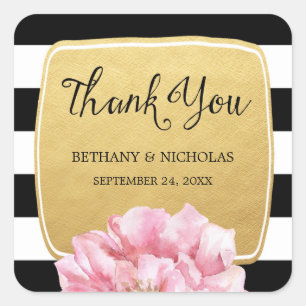 Stickers Mariage Floral Chic / Or