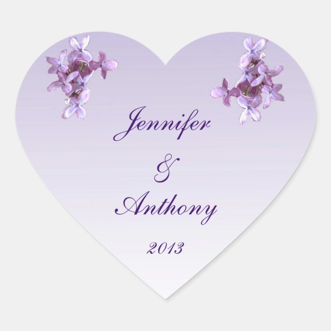 Stickers Mariage Floral Lilac Fleurs (Devant)