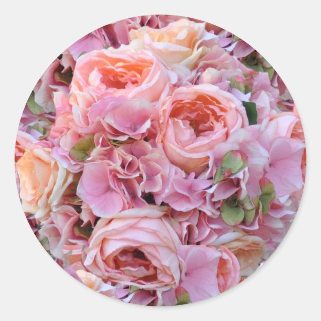 Stickers Mariage Floral Rose (Devant)