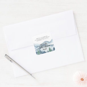 Stickers Mariage Forêt Aquarelle