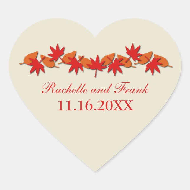 Stickers Mariage Frontalier, Rouge/Orange (Devant)