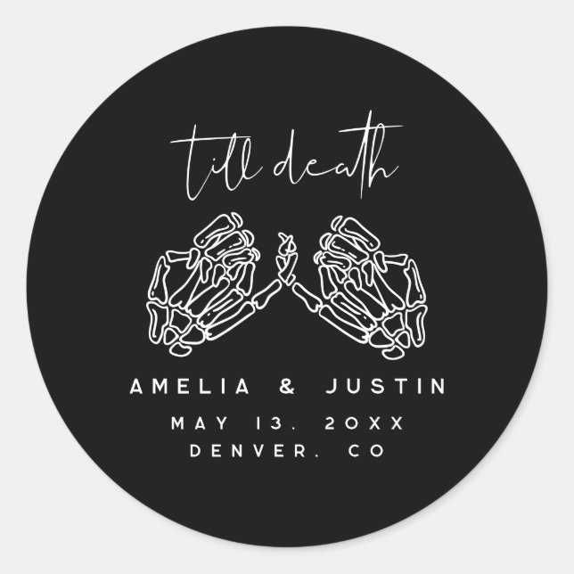 Stickers Mariage gothique d'Halloween Favoriser (Devant)