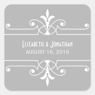 Stickers Mariage Gray Fancy Ornamental