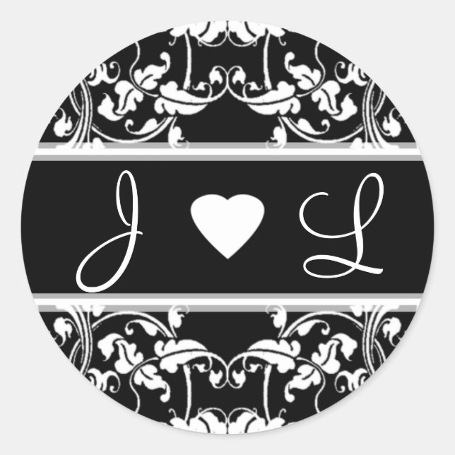 Stickers Mariage Initiales Mariage Et Salle (Devant)