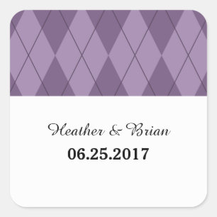 Stickers Mariage Jacquard violet